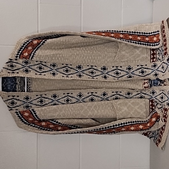 Natural Reflections Cotton Blend Soft Cardigan Open Front Med Runs Large - Picture 8 of 8